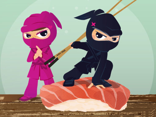 Sushi Ninja Restaurant Characters