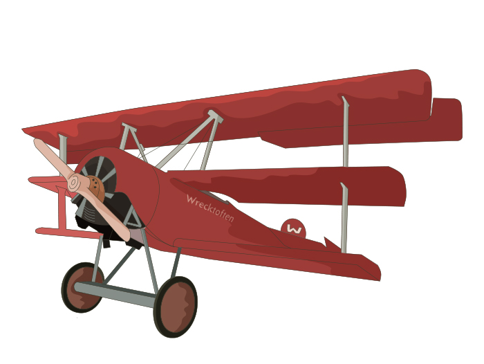 pixiepencil_jane_zimmermann_illustration_Baron_von_Wrecktoften_airplane